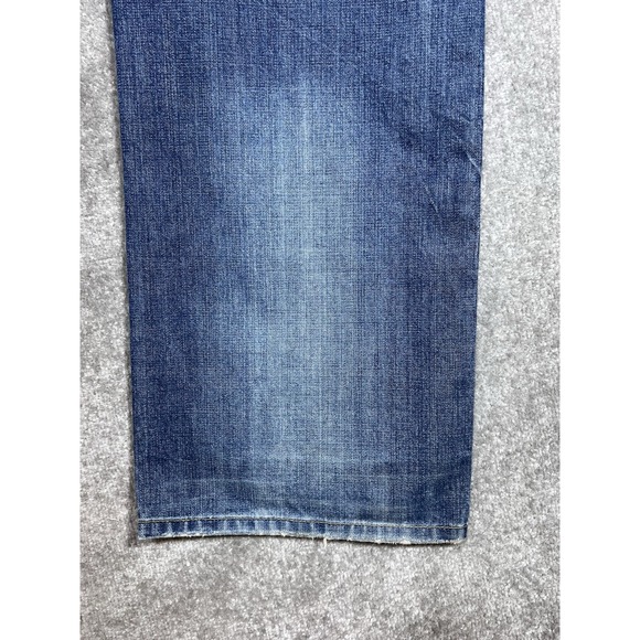 Vigoss Studio Cody Jeans Mens Size 44x34 Blue Cotton Distressed Denim Button Fly - Picture 13 of 16